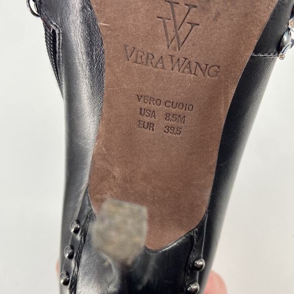 Vera Wang black beacon stiletto heel ankle boots - Picture 4 of 8